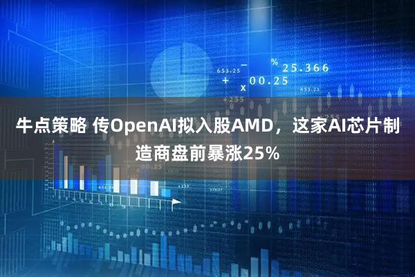 牛点策略 传OpenAI拟入股AMD，这家AI芯片制造商盘前暴涨25%